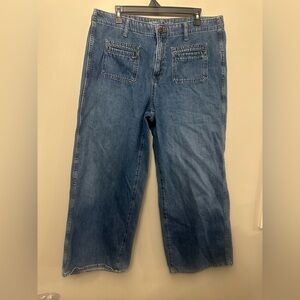 Old Navy High Rise Wide Leg Baggy Jeans Size 14